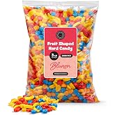 Fruit Shaped Hard Candy - 3 Pounds Bulk - Kids Candies Nostalgic - Gumball Machine Refills Candy Bar - 2000 Pieces