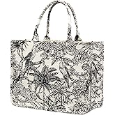 Leanoria Luxury Large Tote Bag Retro Embroidery Jacquard Handbag Cotton Linen Bags for Women