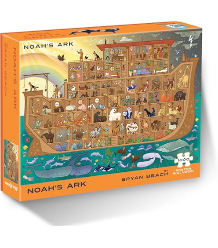 Noah's Ark Wooden Puzzle | 500 Pieces, Challenging Adult Puzzle, Brain Teaser With Storage Box - View #9
