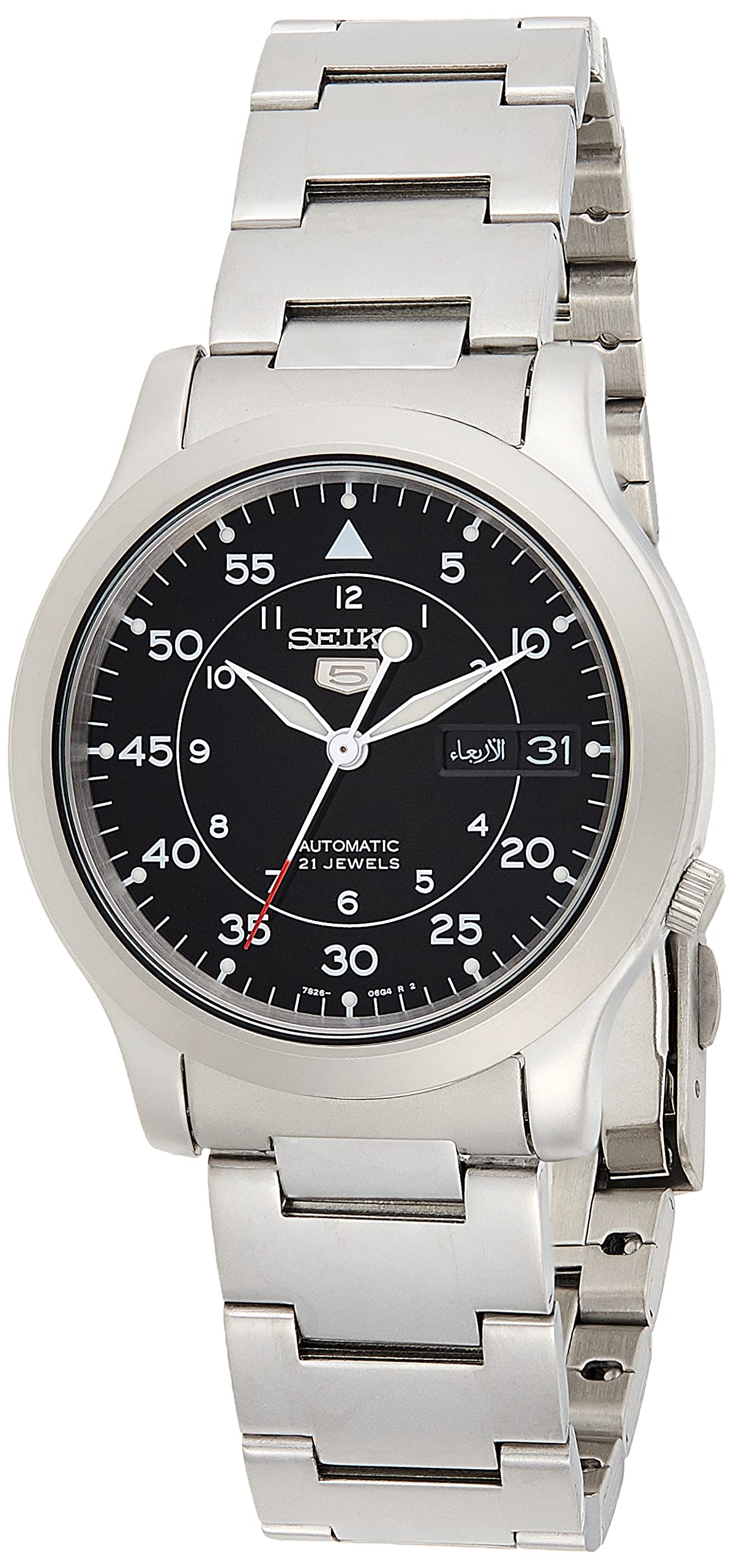 Seiko Men's Analogue Automatic Watch with Stainless Steel Strap SNK809K1