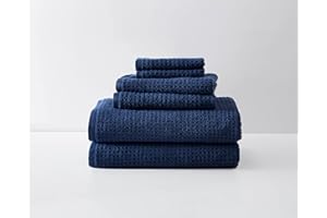Tommy Bahama - Bath Towels Set, Highly Absorbent Cotton Bathroom Decor, Low Linting & Fade Resistant (Nothern Pacific Maritime Navy, 6 Piece)
