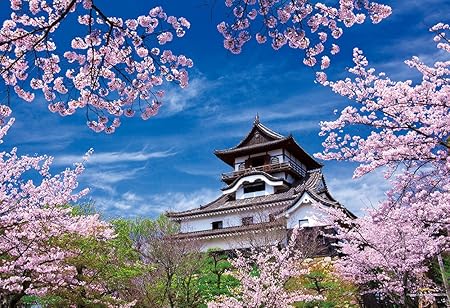 Amazon 300ピース ジグソーパズル Simple Style 桜咲く犬山城 愛知 26x38cm ジグソーパズル おもちゃ