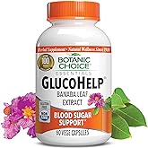 Botanic Choice Gluco Help Banaba Leaf Extract-Gluten Free, Non-GMO for Men & Women, 60 Capsules