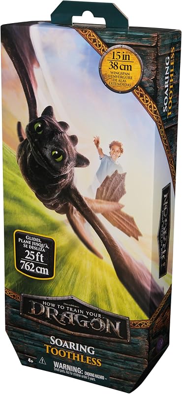 - Figurine Volante Krokmou 38 Cm - Figurine Articulée Krokmou Qui Vole Quand On La Lance - Cadeau Enfant - Jouet Enfant 4 Ans Et + Inspiré Du Film How To Train Your Dragon