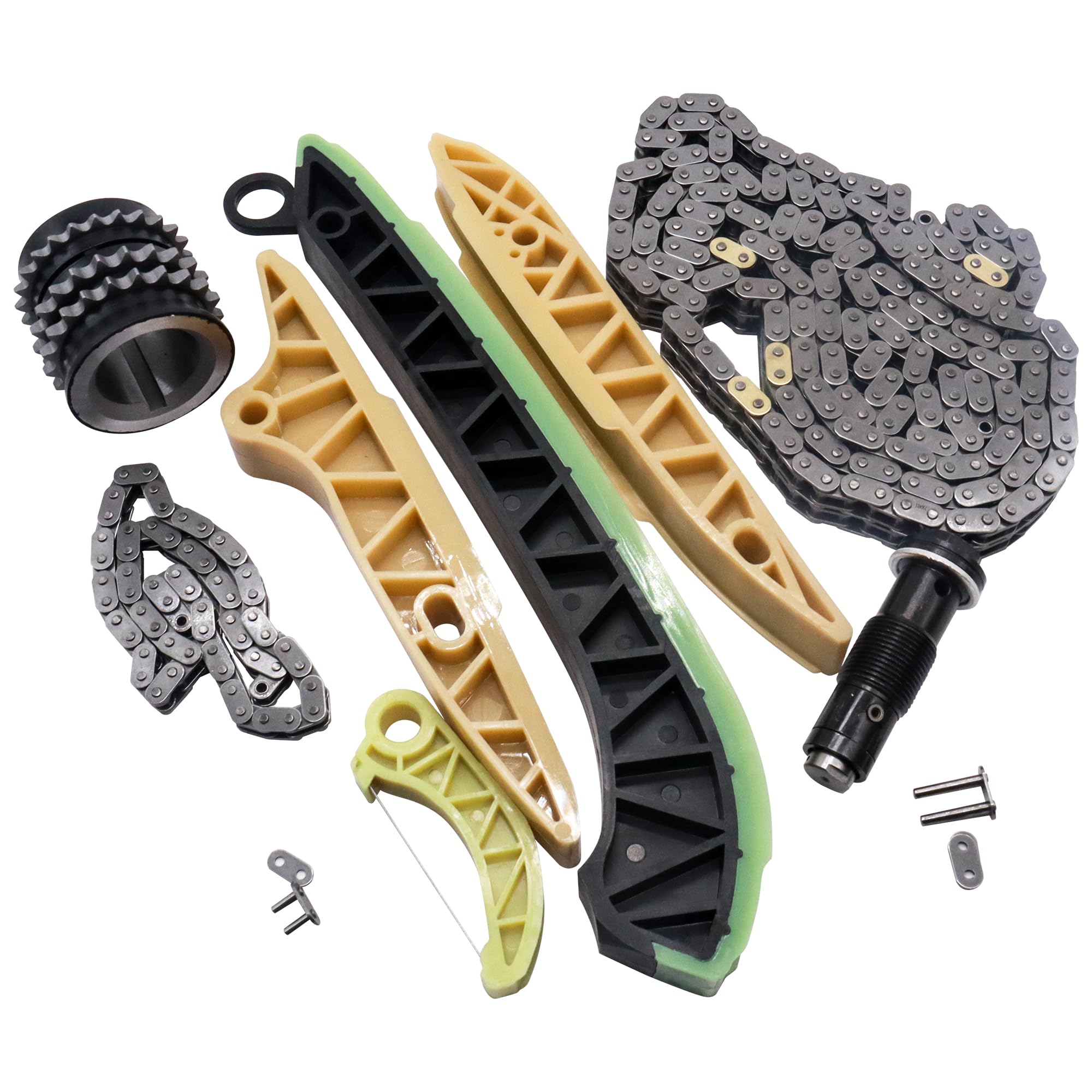 Photo 1 of HiSport Engine Timing Chain Kit - Compatible with Benz C230 C80 C300 C350 CL550 CLK350 CLK550 E350 E550 G550 GL450 GL550 GLK350 ML350 ML450 ML550 R350 S400 S550 SL550 SLK280 SLK350 -Replace 2720520216