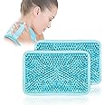 CONBELLA Gel ice Pack, ice Packs for Injuries Reusable for Pain, Swelling, Injuries of Knee, Shoulder, Foot, Back, Ankle, Neck, Elbow, Wisdom Tooth - Heat & Cold Therapy