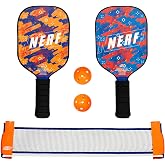 NERF Tabletop Pickleball Set - Mini Tabletop Pickleball Game - Retractable Net Up to 5 Feet - Fits Most Tables