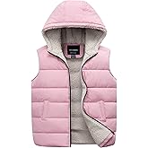CTFASHION Girl's Puffer Vest Kids Winter Sleeveless Jacket Insulation Quilted Coat Waistcoat Youth Gilet with Hood