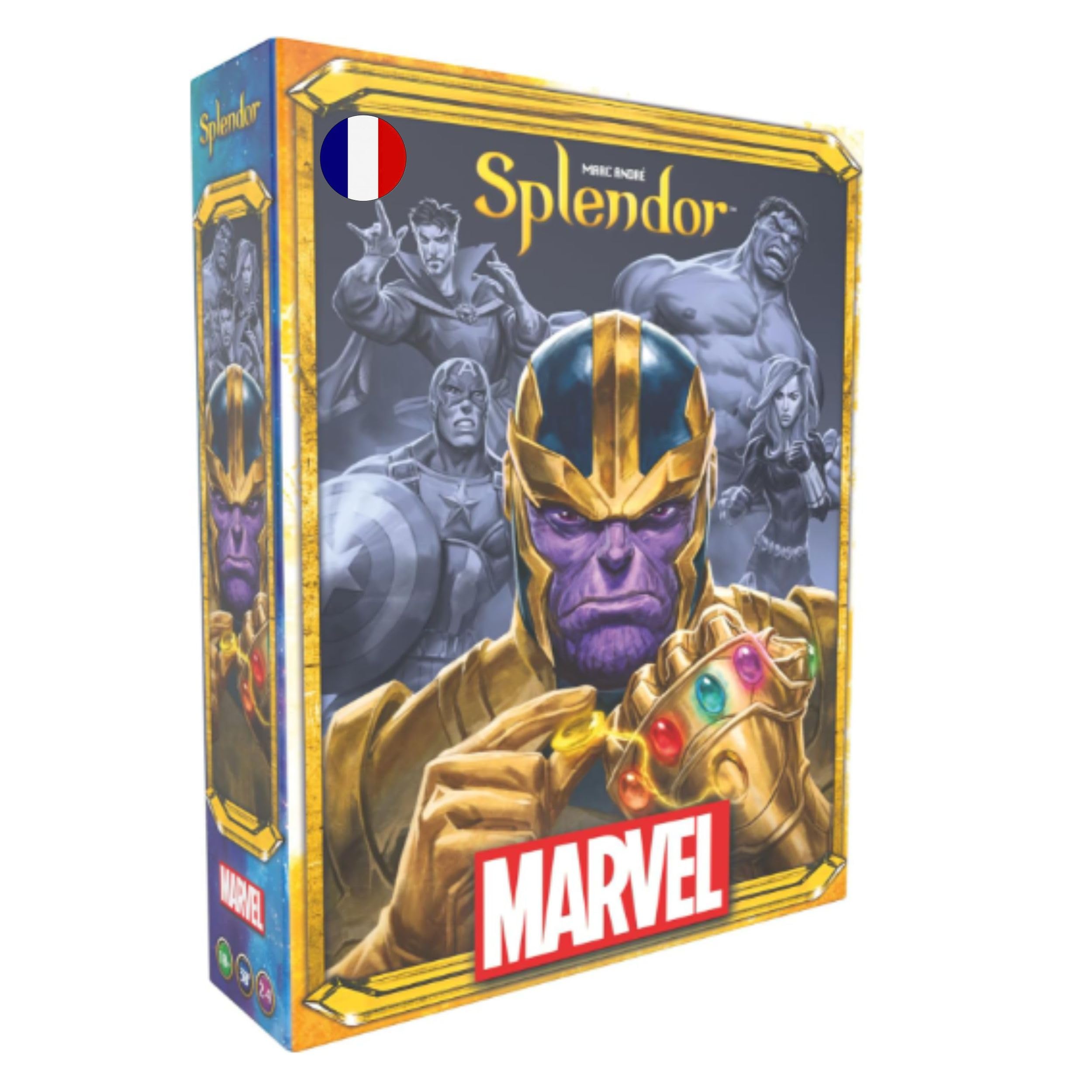 Asmodee - Space Cowboys - Splendor:Marvel - Board Game for Adults and Children from 10 Years Old - Strategy Game - Gather your Marvel Super Heroes - 2 to 4 Players - 30 Min - French