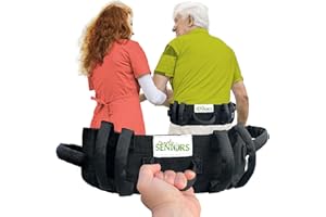 SIMPLY SENIORS Gait Belts for Seniors with 7 Handles- Transfer Gate Belts Medical for Elderly and Disabled - Easy to Use Quick Release Gait Belt with Handles for Seniors Physical Therapy -Elderly Assistance Products