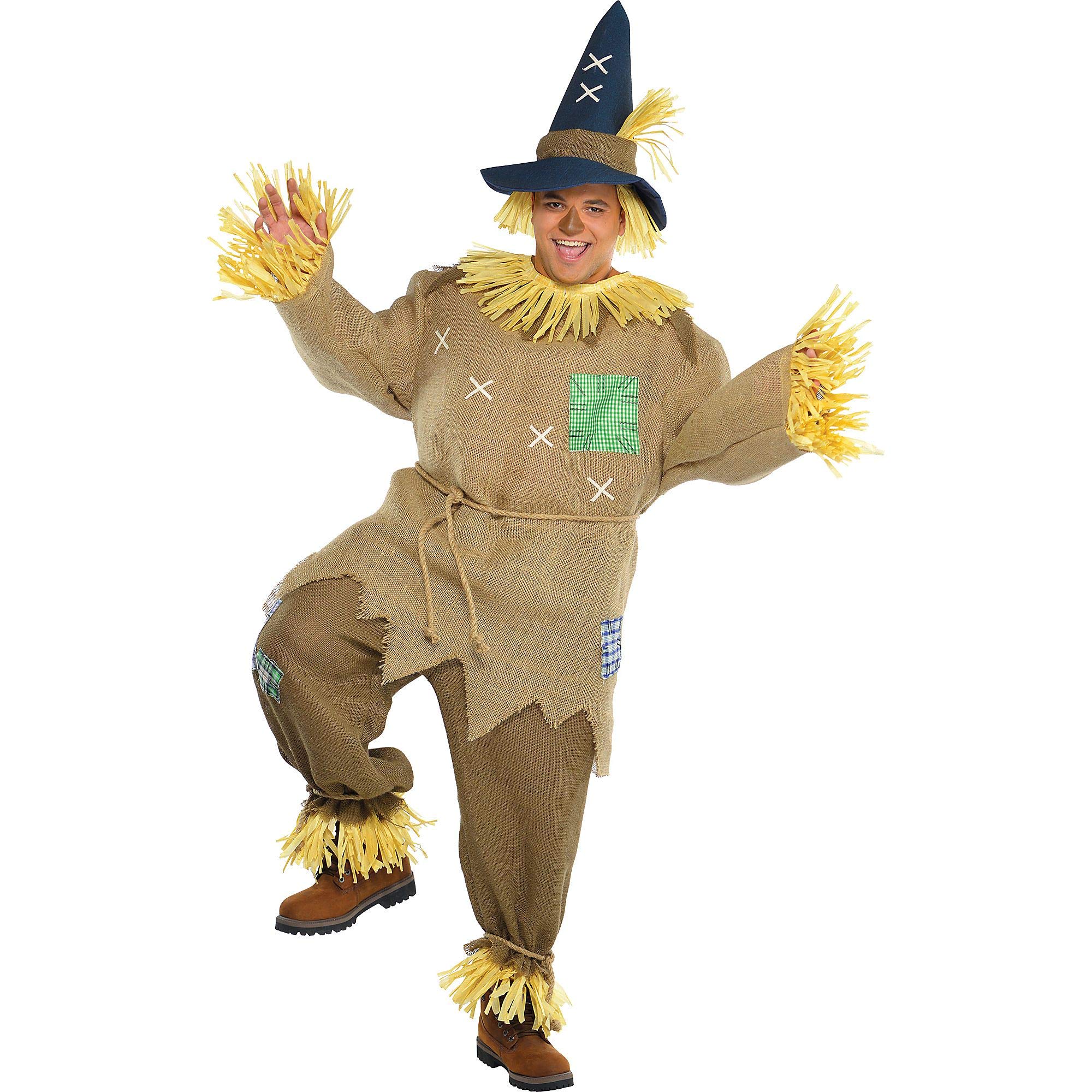 amscan Scarecrow Mens Fancy Dress Halloween Fairytale Book Week Adults Costume Outfit