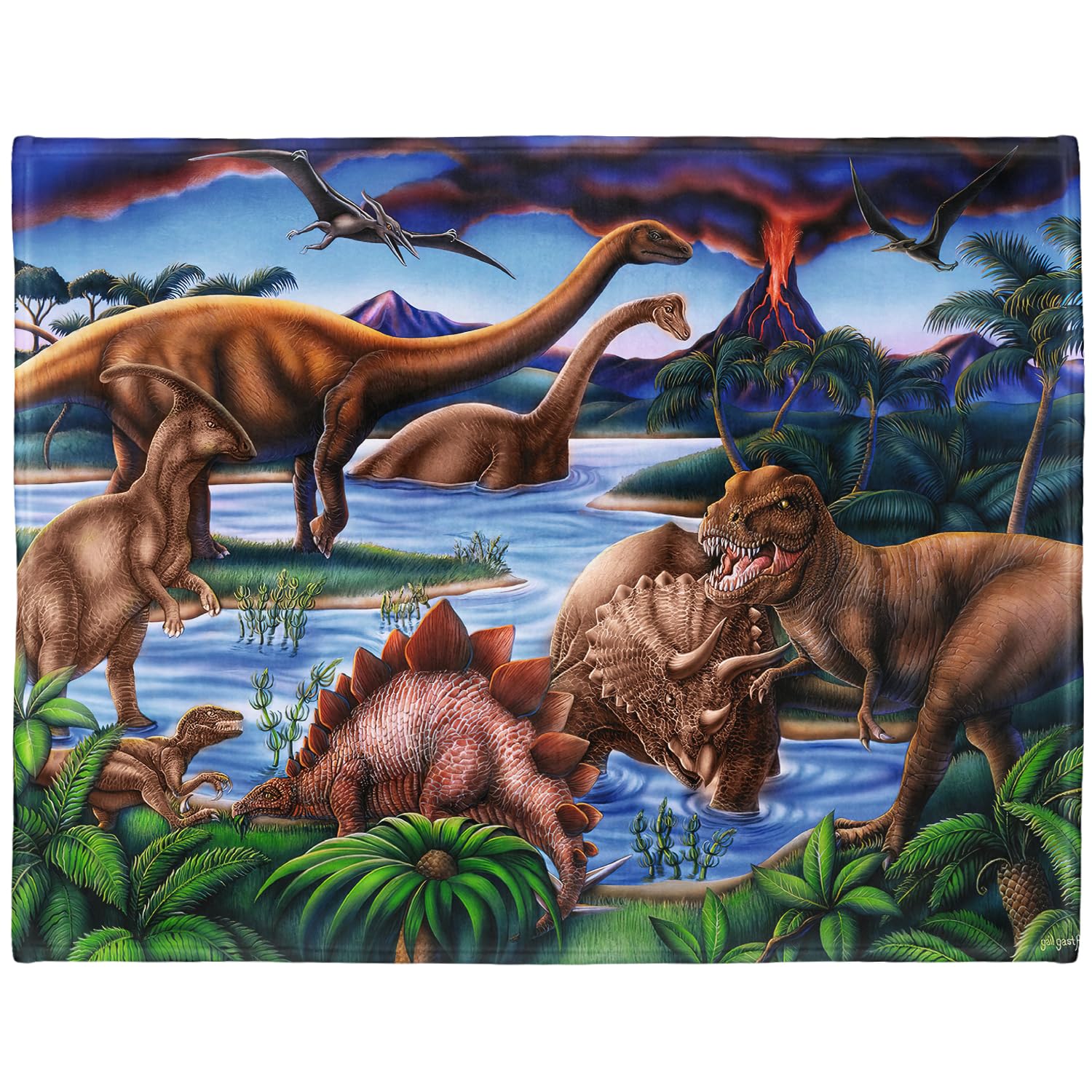YISUMEI - Soft Fleece Blanket - Dinosaurs, 150 x 200 cm Throw Suitable for Sofa or Bed