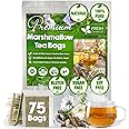 FreshDrinkUS, Premium 75 Marshmallow Root Tea Bags, 100% Natural & Pure from Marshmallow Root, Eco-Conscious Tea Bags, Marshmallow Root Herbal Tea. No Sugar, No Caffeine, No Gluten, Vegan.