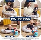 Niimo Nursing Pillow 100% Cotton Cover Ergonomic Baby Feeding Pillow view 4