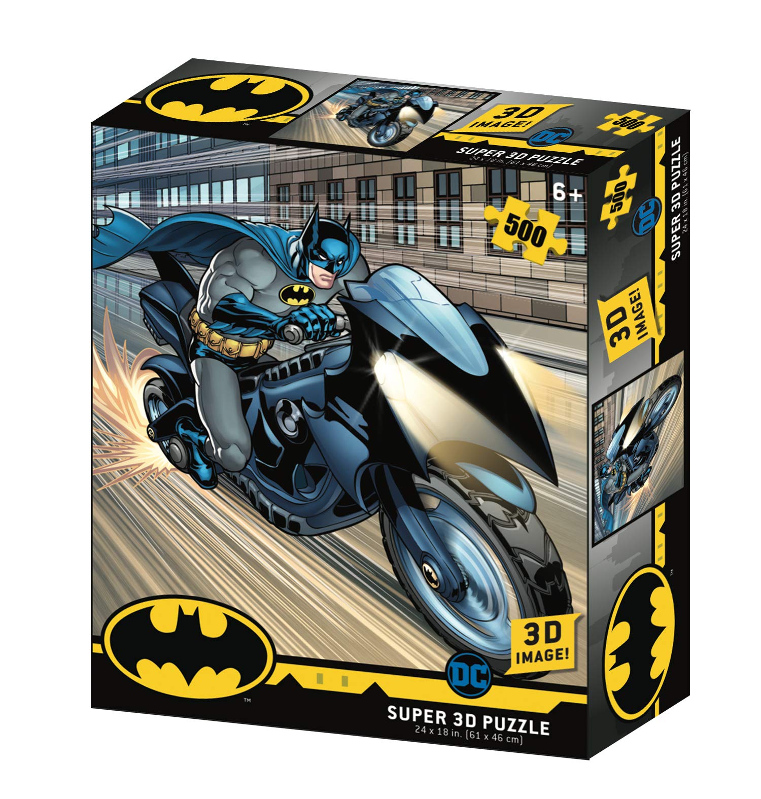 DC Comic BM32519 Batman - Batcycle 3D Effect Jigsaw Puzzle, Multicolour