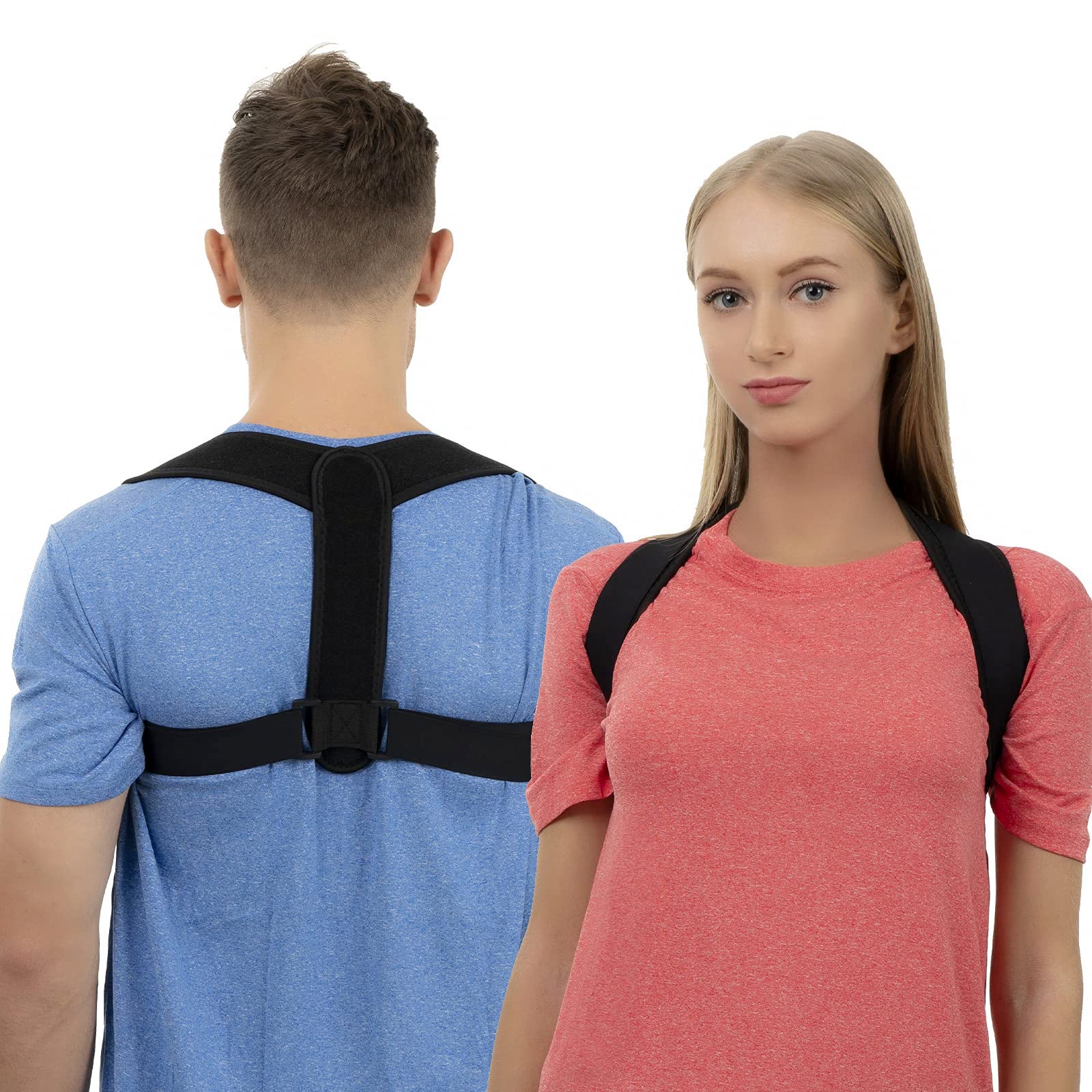 Photo 1 of HLOES Posture Corrector for Women and Men, Adjustable Upper Back Brace, Back Shoulder Straightener Posture Support, Correcting Hunchback and Bad Posture.