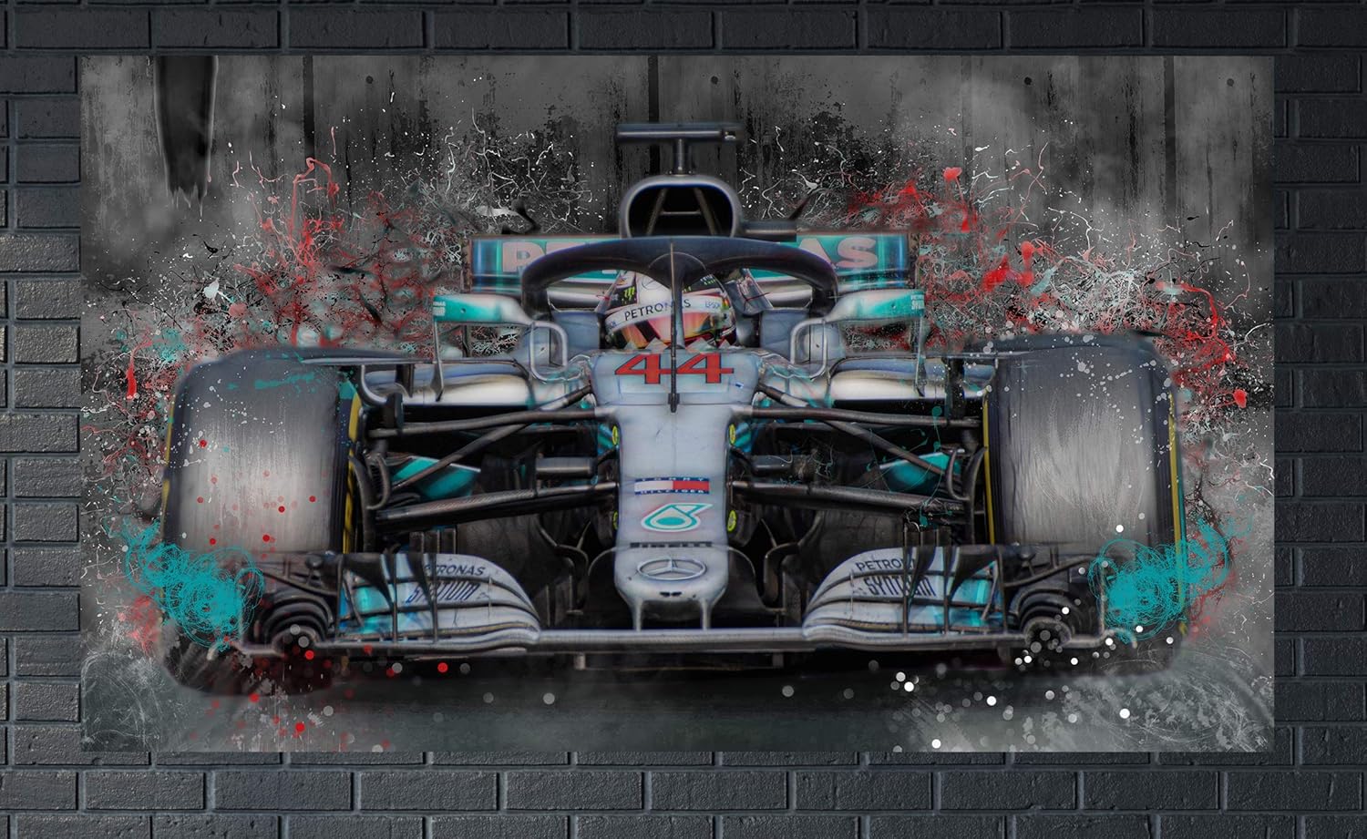 Lewis Hamilton Canvas prins Extra Large Mercedes Formula 1 Canvas Wall