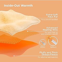 Bedsure Faux Fur Electric Blanket Queen Size, Dual