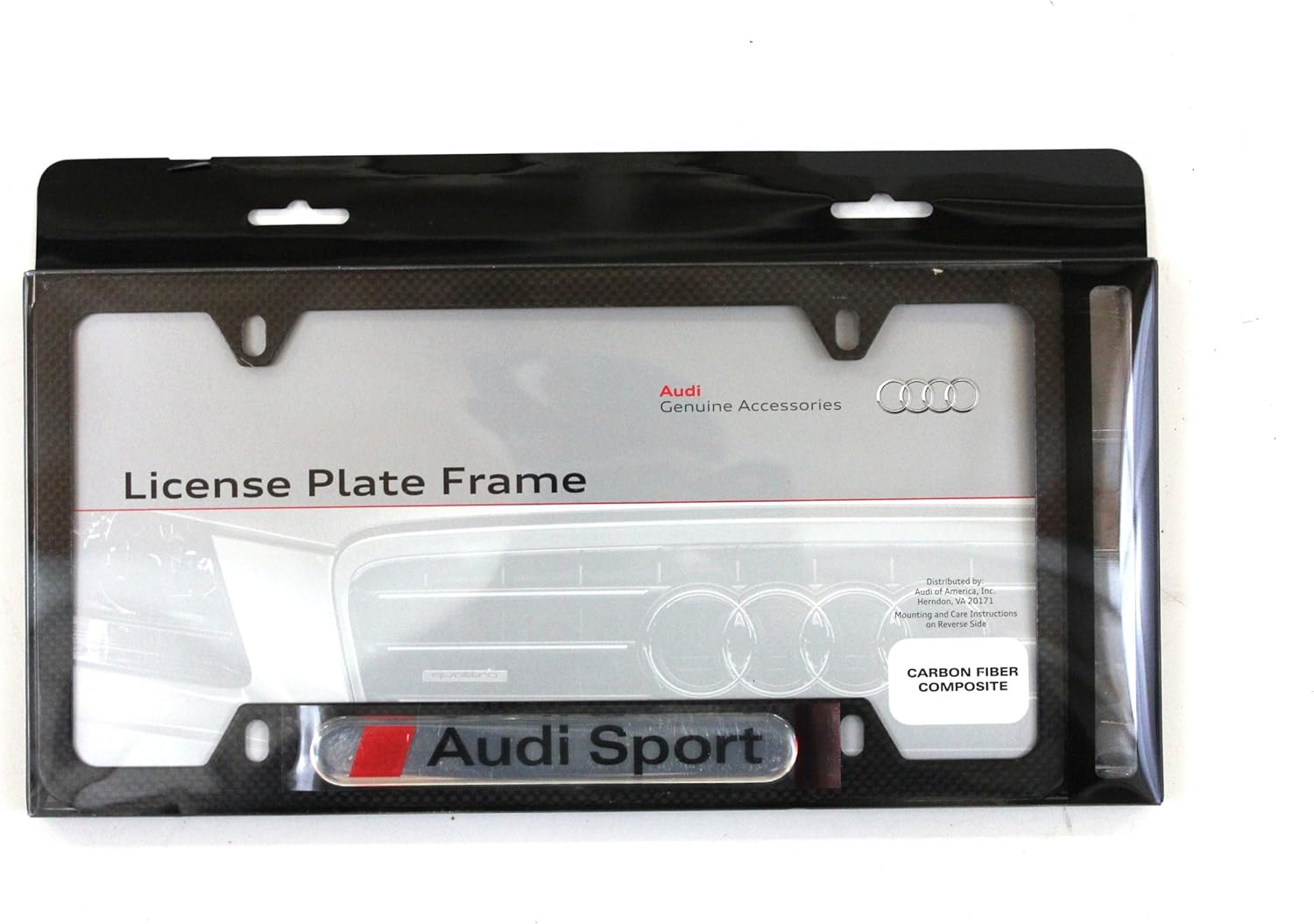 Genuiene Audi Accessories 8K0071801A Carbon Fiber Sport License Plate