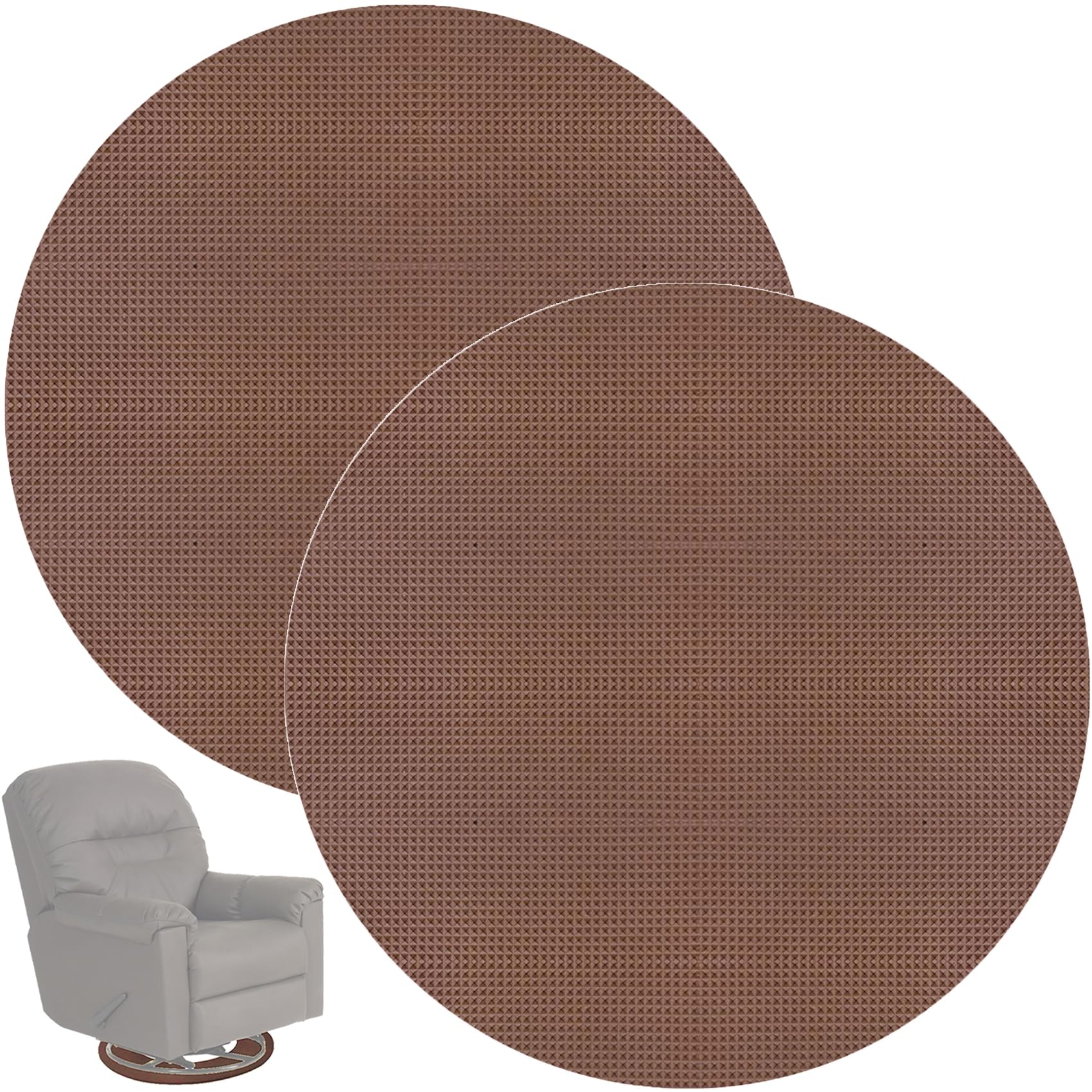 Photo 1 of Non Skid Round Furniture Pad,Recliner Pads for Hardwood Floors,Circular Rubber Pad,Furniture Gripper Pad for Protecting Hardwood Floor Tile Floor and More from Scratching Fits Recliners,Swivel Chairs