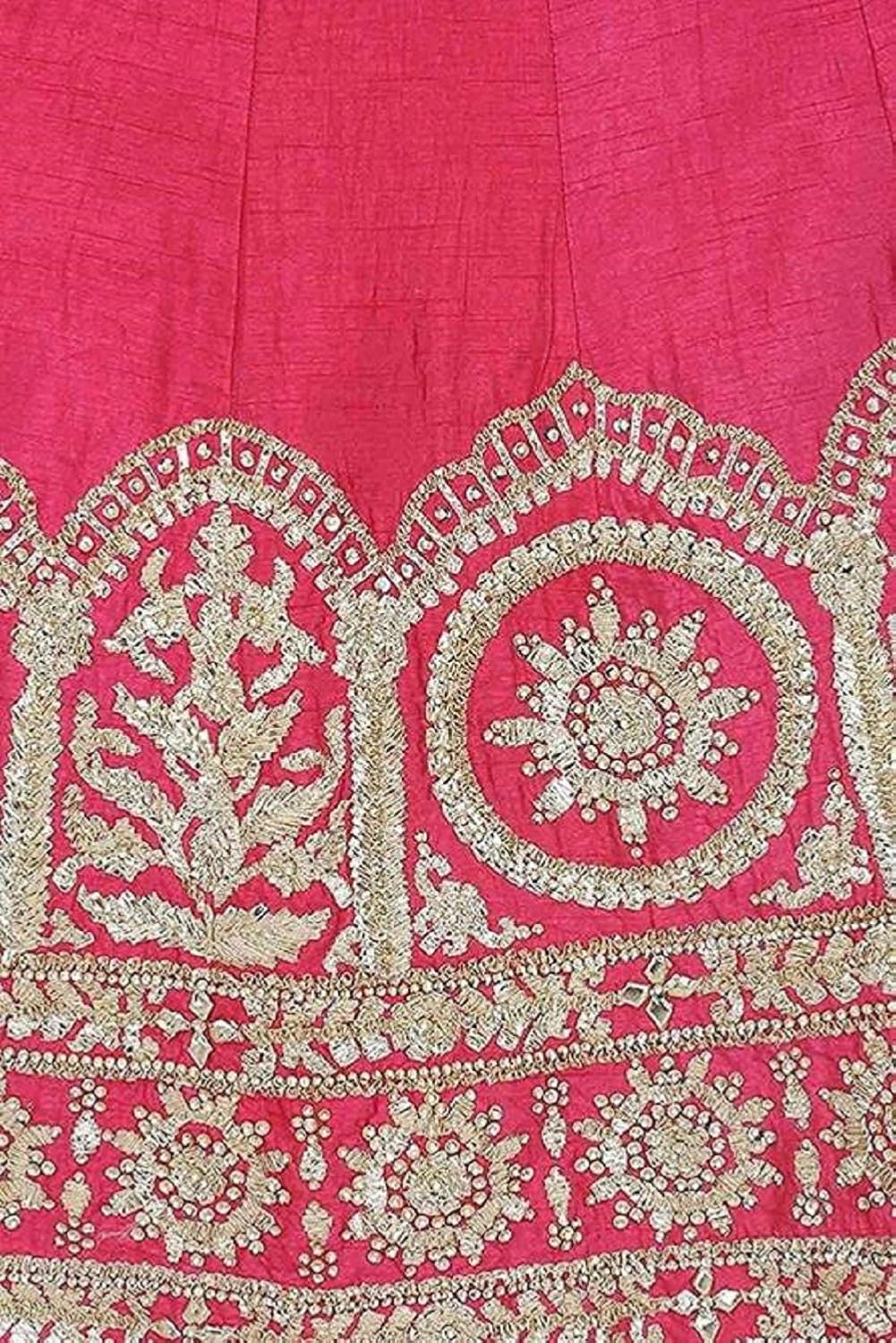 skd fashion women's silk indo-western embroidered gown (susmita_pink_free size)