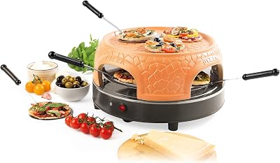 Giles & Posner EK4025G Pizza Maker 800W Terracotta Dome 4 Mini Pizzas