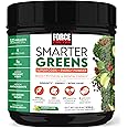 FORCE FACTOR Smarter Greens Superfoods + Energy Powder to Boost Energy & Support Digestion, Gut Health, Bloating, Greens Powder with Digestive Enzymes, Probiotics & Prebiotics, Lemon Lime, 30 Servings