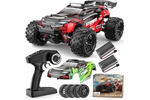 Lvcdzr 1:18 RC Cars, 2.4GHz 4WD High Speed 40 KM/H Remote Control car with Drift Wheel, All Terrain Off Road Monster Truck RC Drift Car with Gyro for Adults Boys 8-12