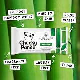 The Cheeky Panda 100% Bamboo Facial Cleansing Wipes Unscented 25 Wipes 24 Pack view 4