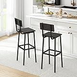 GILLAS Set of 2 Bar Stools, Tall Bar Stools with