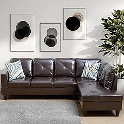 GlasFlength L Shaped Couch, Modular Sectional Sofa