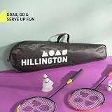 Hillington Badminton Set with Net for 4 Players – All-Weather Rackets & Carry view 5