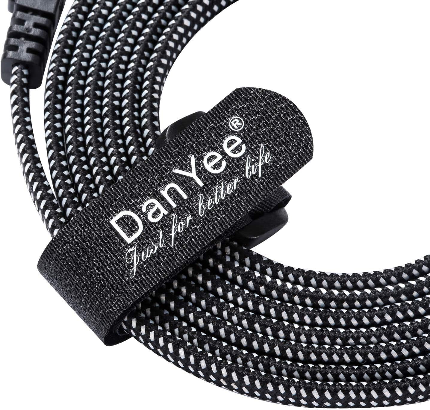 Cat 7 Ethernet Cable, DanYee Nylon Braided 10ft CAT7 High Speed Professional Gold Plated Plug STP Wires CAT 7 RJ45 Ethernet Cable 3ft 10ft 16ft 26ft 33ft 50ft 66ft 100ft (Black 10ft): Industrial & Scientific