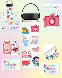 400 Pcs Stickers for Kids, Cute Water Bottle Vinyl