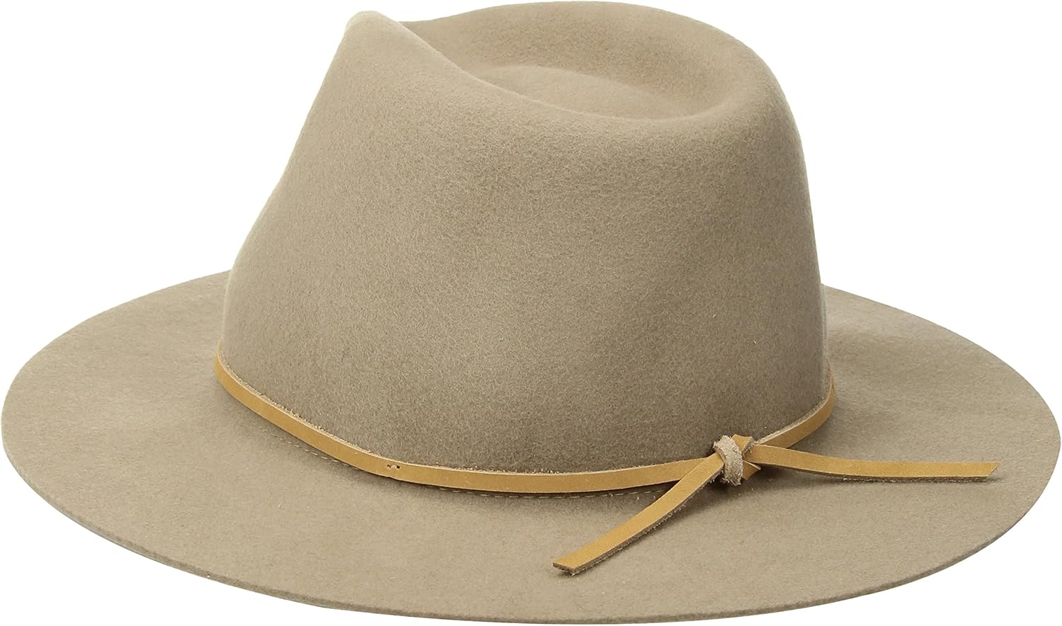 Brixton Men's Wesley Medium Brim Felt Fedora Hat: Clothing