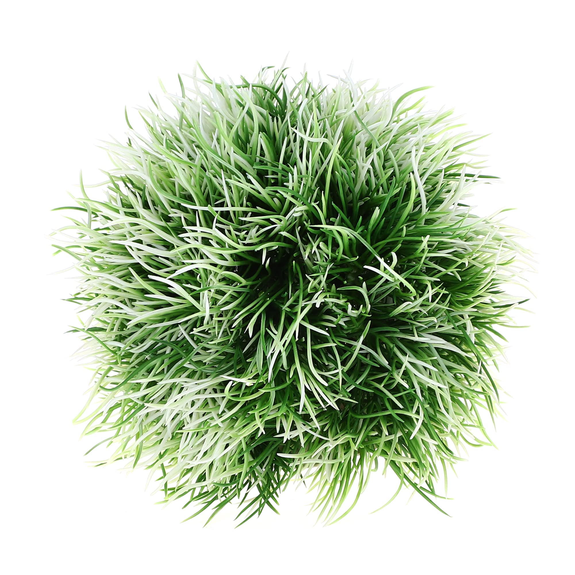 VOCOSTE 1pc Artificial Grass Ball Large Aquarium Green White 4.33x5.31
