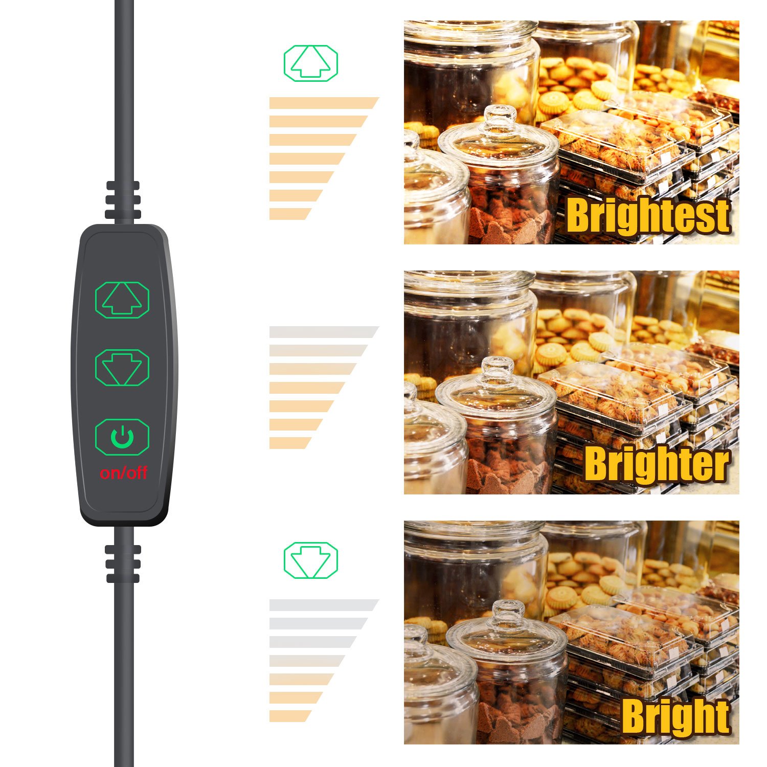 WORATON Under Cabinet Lighting Kitchen Lighting,Dimmable 3000K Warm White,33 LED Light Bar for Wardrobe,Under Counter Lighting Shelf Lighting for Closet(3 PACK)