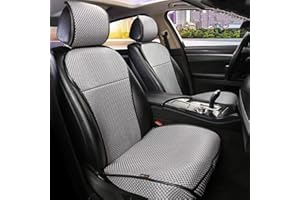 Auto Newer Luxury Breathable Car Seat Cover Fit Four Seasons, Universal Front of Car Seat Cushions, Bottom Seat Covers of Full Wrapped Edge,Universal Fit for 95% Cars,SUV,Pickup,Van(Grey，2PCS)