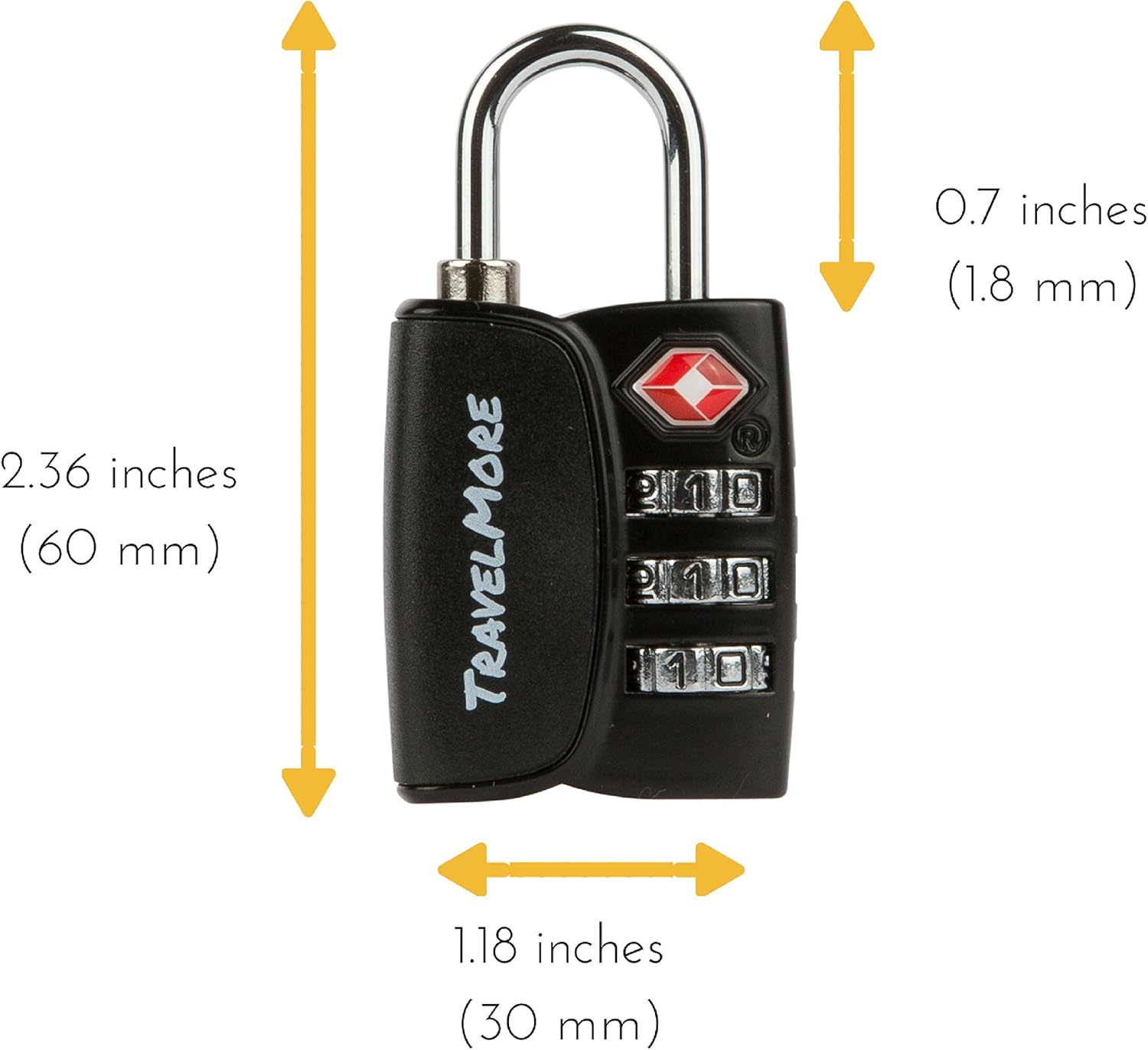  | Open Alert Indicator TSA Approved 3 Digit Luggage Locks To Lock Travel Suitcase (4 Pack, Black) | Luggage Locks