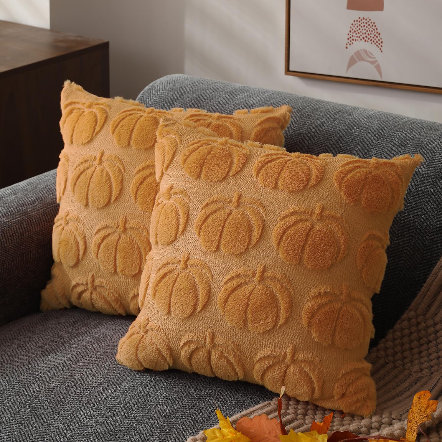 DFXSZ Fall Pillow Covers 16x16 Set of 2 Fall