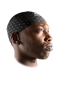 McDavid 6581 Ucool Skull Cap Cooling Headwear Helmet Liner with 50+ UV Sun Protection, Black, One Size