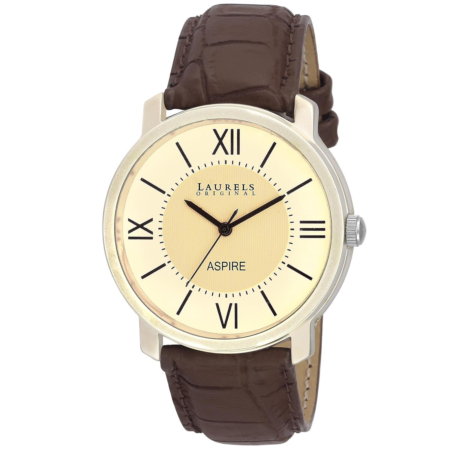 laurels aspire ivory dial men's watch - lo-asp-101