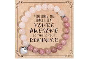 JEWELRYCARD Jewelry&Card Valentines Day Gifts for Her Women Teen Girls, Sometimes You Forget You're Awesome Bracelets, Inspirational Gifts for Mom, Daughter, Sister, Best Friends on Easter Birthday