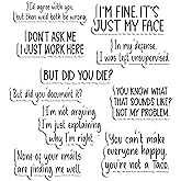 Sticky Expressions | Funny Work Stickers for Adults 20 Pcs, (10 Stickers x 2) - Strong Adhesive, Funny Laptop Decals - But Did You Die Sticker, But Did You Document It Sticker and Others