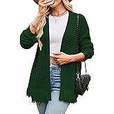 Cakulo Womens Crochet Fringe Cardigan Sweaters Oversized Lightweight Fall Open Front Cable Knit Cardigans 2025