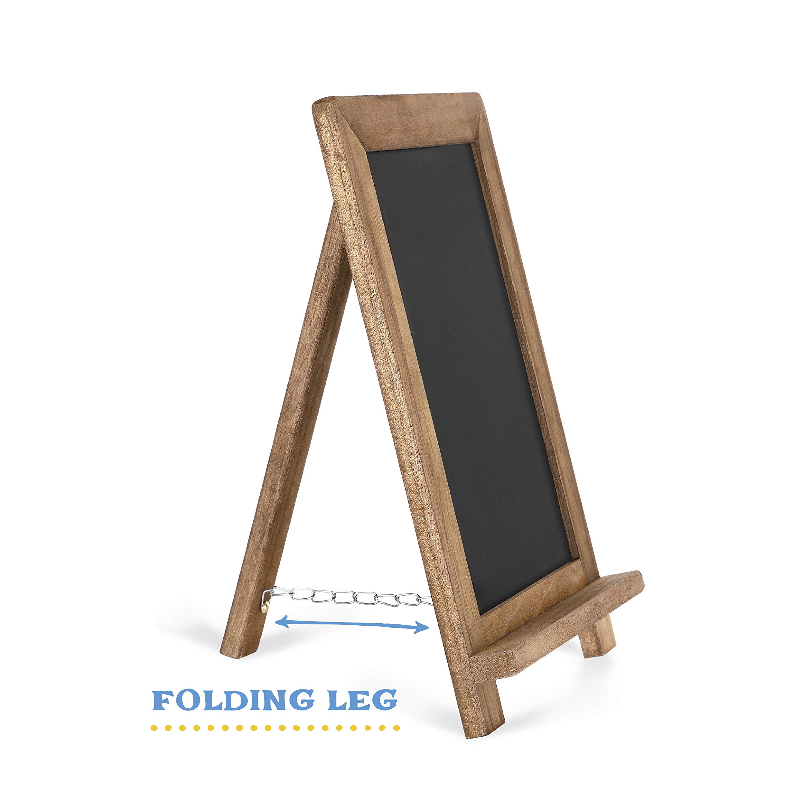 Small Rustic Table Top Chalkboard Easel Sign with Stand by VersaChalk