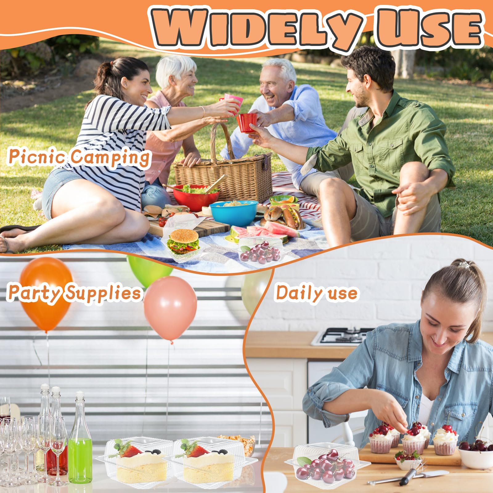 Mua Jizvxe 50 Pcs Clear Plastic Take Out Containers,Clear Plastic ...