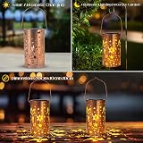 TickTime Hummingbird Solar Lantern Outdoor Garden Copper Dragonfly 7.1in view 7