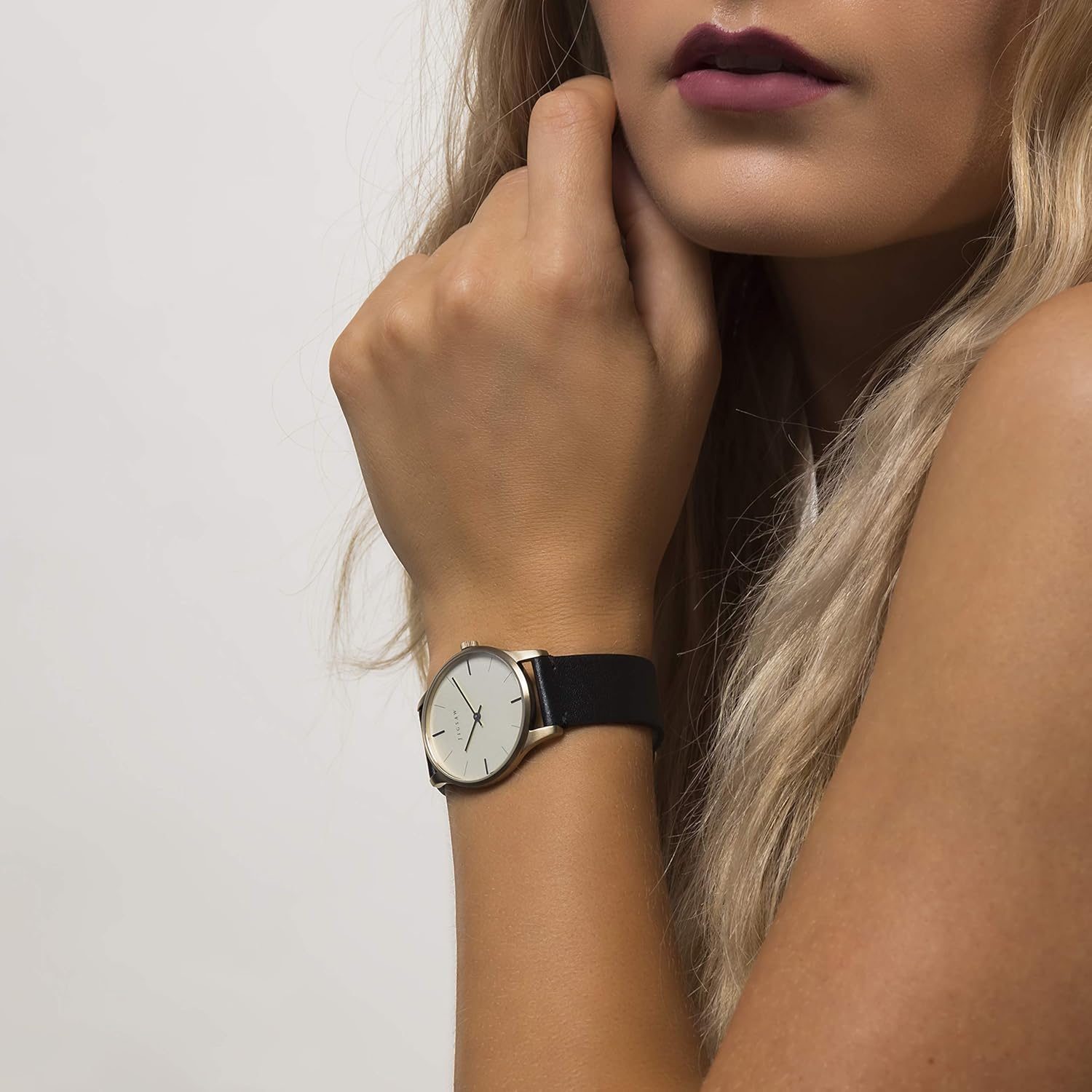 Jigsaw Womens Analogue Classic Quartz Watch with Leather Strap JG2002, Black - Image 5