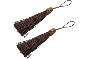 20pcs 15.5cm/6 Inch Silky Floss Bookmark Tassels with 2-Inch Cord Loop and Small Chinese Knot for Jewelry Making, Souvenir, B